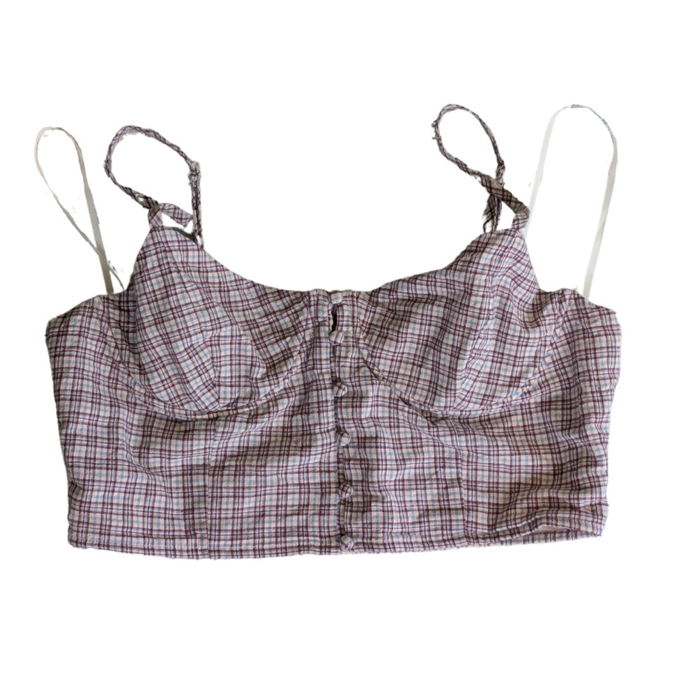 Wild Honey Plaid Crop Top